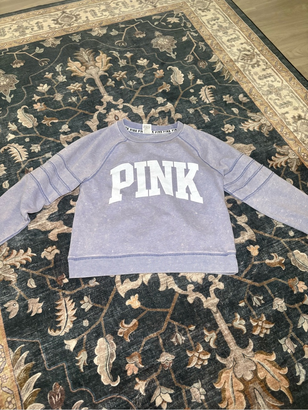 PINK Victoria's Secret Lavender Crewneck Sweatshirt with White Logo